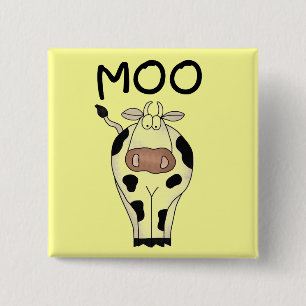 Moo Cow Tshirts and Gifts 15 Cm Square Badge