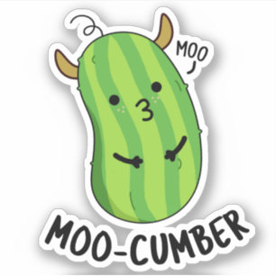 Moo-cumber Funny Veggie Cucumber Pun 