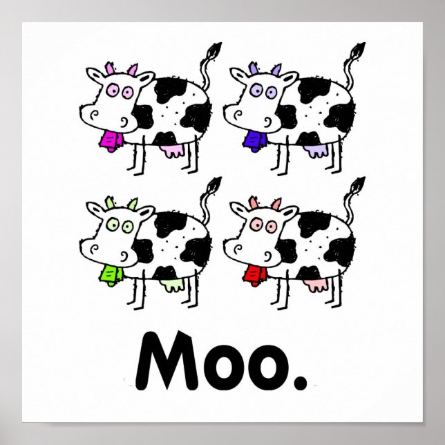 MOO. Cute Cow Print (Front)