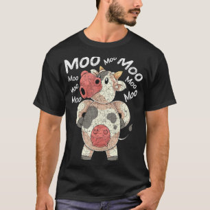 Moo Cute Farm Animal Lover Funny Farmer Cow T-Shirt