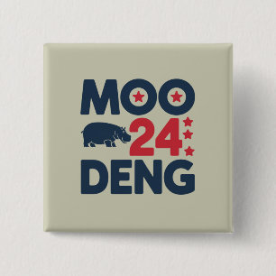 Moo Deng 2024 Moo Deng Moo Deng Cute Baby Hippo 15 Cm Square Badge