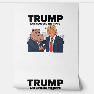 Moo Deng 24 Trump and His Hippo for the Campaign B Wallpaper