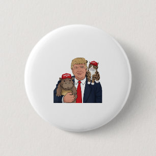 Moo Deng 24 Trump’s Furry Squad for the Win! Tank  6 Cm Round Badge