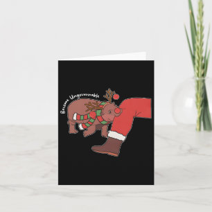 Moo Deng Christmas Animal Lover Trending Become Un Card