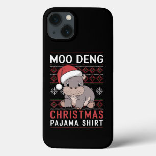 Moo Deng Christmas Pajama Matching Family  iPhone 13 Case