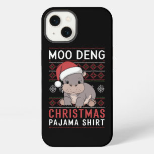 Moo Deng Christmas Pajama Matching Family  iPhone 13 Case