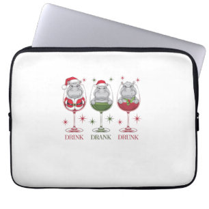 Moo-deng Drink Drank Drunk Glasses Christmas Baby Laptop Sleeve