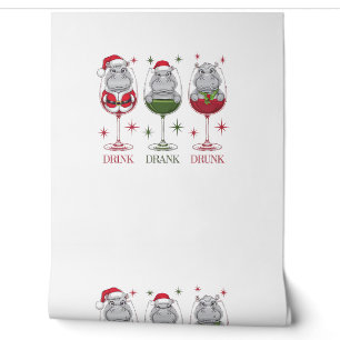 Moo-deng Drink Drank Drunk Glasses Christmas Baby Wallpaper