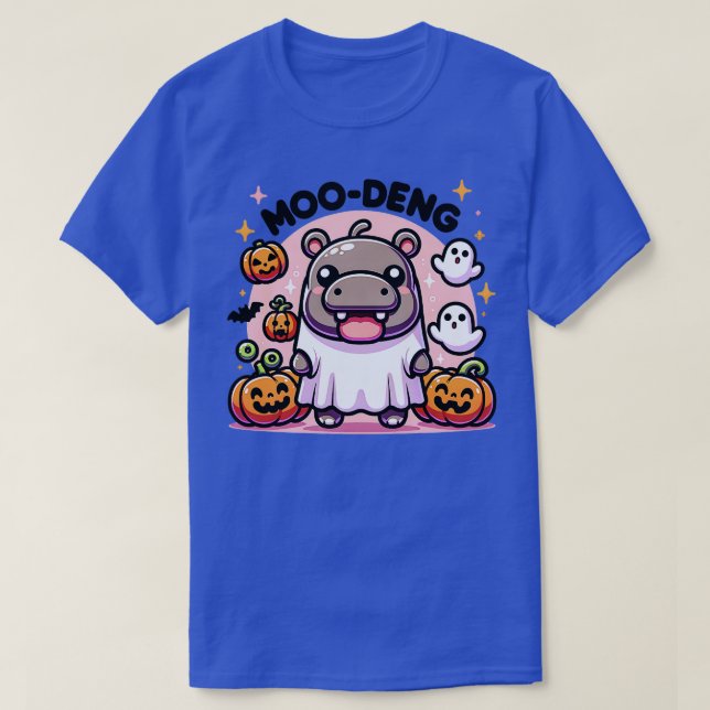 Moo Deng Halloween Spooky Mode T-Shirt (Design Front)