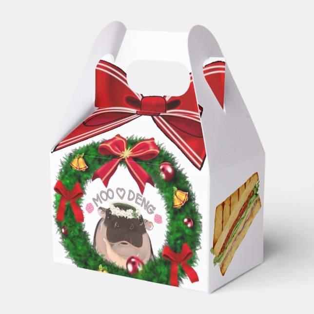 Moo Deng Hippo  Favour Box (Front Side)