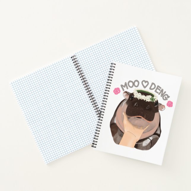 Moo Deng Hippo from Thailand Notebook (Inside)