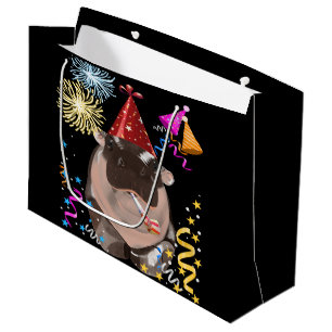 Moo Deng Hippo Large Gift Bag