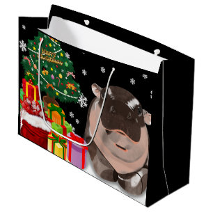 Moo Deng Hippo Large Gift Bag