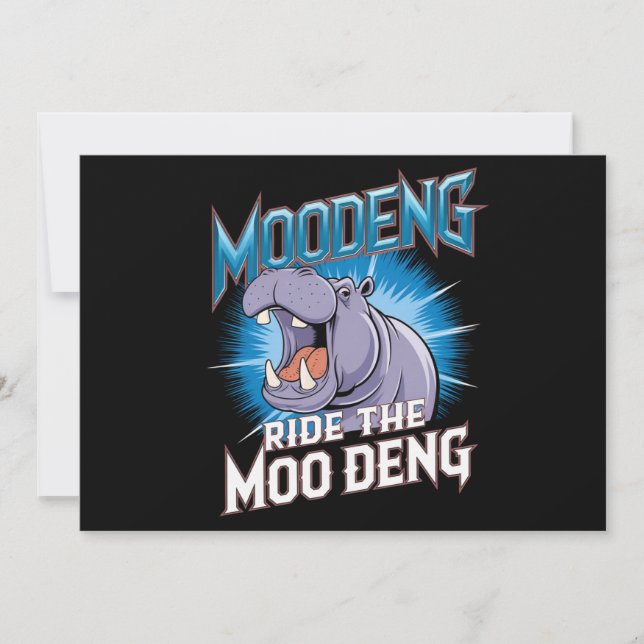 MOO DENG Hippo Ride The MOO DENG Invitation (Front)