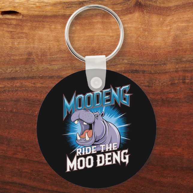 MOO DENG Hippo Ride The MOO DENG Key Ring (Front)