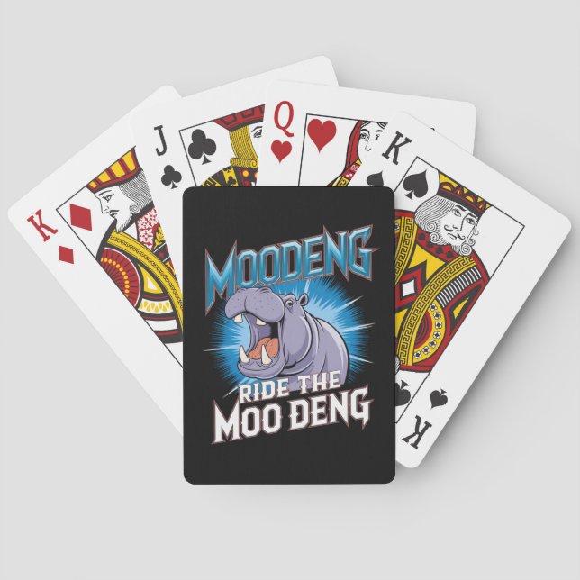 MOO DENG Hippo Ride The MOO DENG Playing Cards (Back)