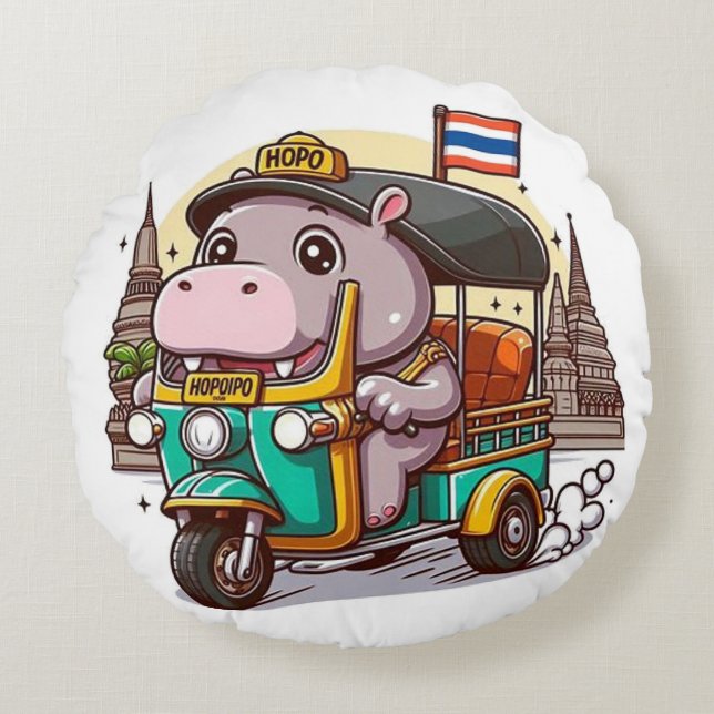 Moo Deng on Tour Pillow (Front)