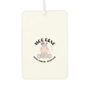 Moo Deng Pygmy in Thailand - The Cute Baby Hippo T Car Air Freshener