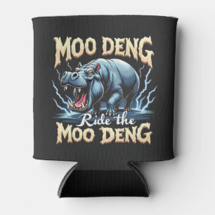 Moo Deng Ride the Moo Deng Funny Hippo Can Cooler