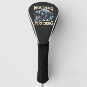 Moo Deng Ride the Moo Deng Funny Hippo  Golf Head Cover
