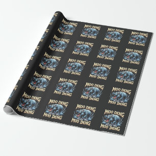 Moo Deng Ride the Moo Deng Funny Hippo Wrapping Paper
