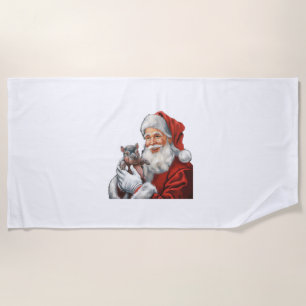 Moo Deng Santa’s Heroic Hippo Rescues Christmas Lo Beach Towel