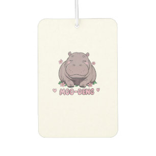 Moo-Deng The Famous Cute Baby Hippopotamus in Thai Car Air Freshener
