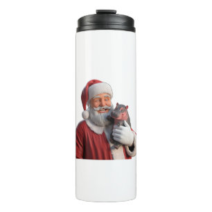 Moo Deng The Hippo Hero of Santa’s Christmas Crew Thermal Tumbler