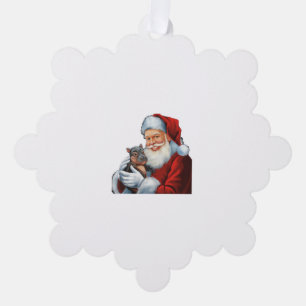 Moo Deng The Hippo Hero Saves Santa’s Holiday Ques Tree Decoration Card