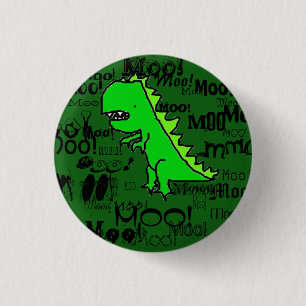 Moo! Dinosaur 3 Cm Round Badge