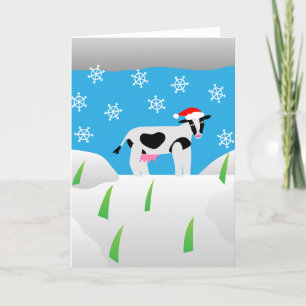Moo-ey Christmas Holiday Card