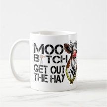 moo get out the hay Funny Cow with Glasses Sweat