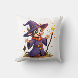 Moo-Gician the Cow Sorcerer Cushion