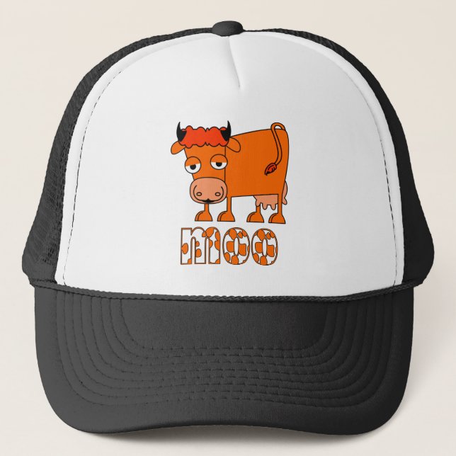 Moo - Ginger Cow Trucker Hat (Front)