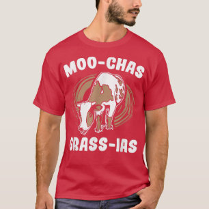 Moo Grass Ranch Farmer Farming Animal Cow T-Shirt
