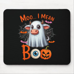 Moo I Mean Boo Halloween Farmer Cow Cosplay Boo Gh Mouse Pad