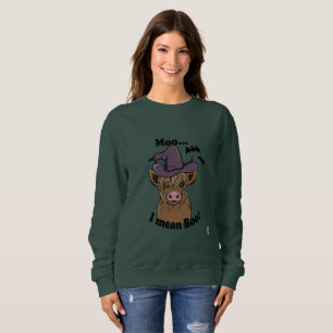 Moo I Mean Boo Witch Cow Sweatshirt