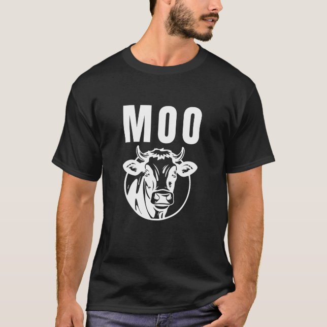 Moo I'm A Cow Funny Farm T-Shirt (Front)