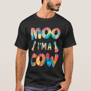 Moo Im A Cow Halloween Costume Painting T-Shirt