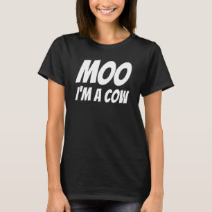 Moo I'm A Cow Lazy Cows Halloween Costume Animal T-Shirt