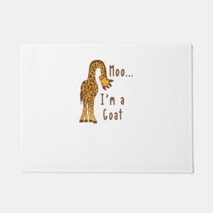 Moo I'm A Goat Giraffe Farm Animal  Doormat