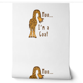 Moo I'm A Goat Giraffe Farm Animal Wallpaper