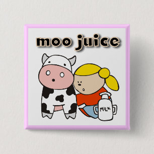 Moo Juice Tshirts and Gifts 15 Cm Square Badge