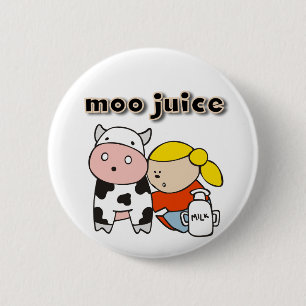 Moo Juice Tshirts and Gifts 6 Cm Round Badge