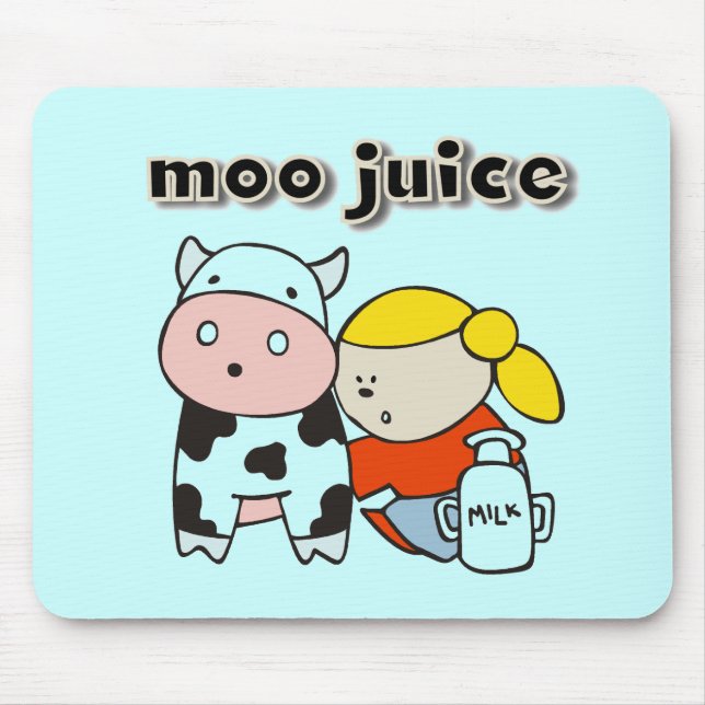Moo Juice Tshirts and Gifts Mouse Pad (Front)