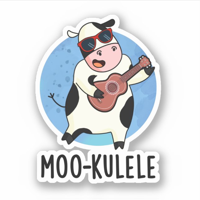 Moo-kulele Funny Ukulele Cow Pun  (Front)