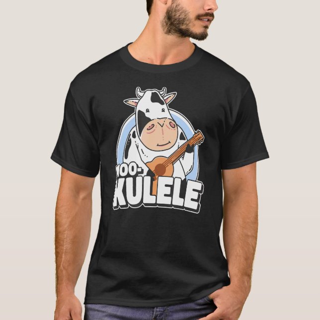 Moo Kulele   Uke Ukulele Player   Ukulele T-Shirt (Front)