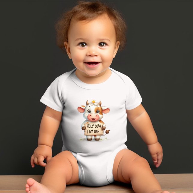 Moo-Moo I'm One! Baby Bodysuit (Creator Uploaded)