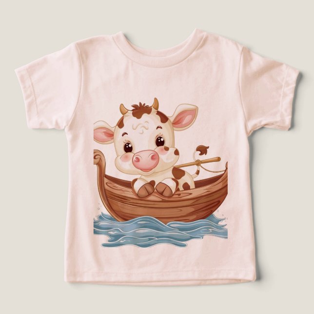 Moo Moo Snuggles Baby Cow Tee (Design Front)