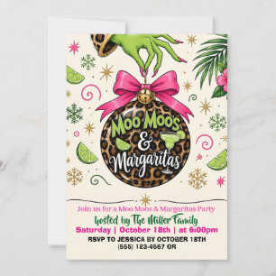 Moo Moos & Margaritas Girls Night Party Invitation